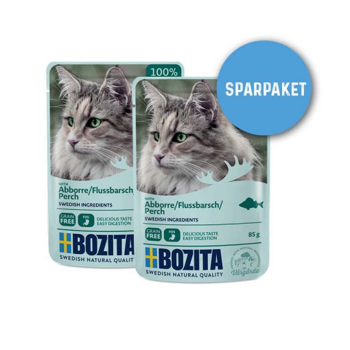 Bozita Frischebeutel Hppchen in Gelee mit Flussbarsch 24 x 85 g Sparpaket