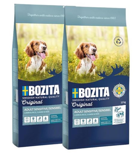 Bozita Original Adult Sensitive Lamm & Reis 2 x 12 kg Doppelpack