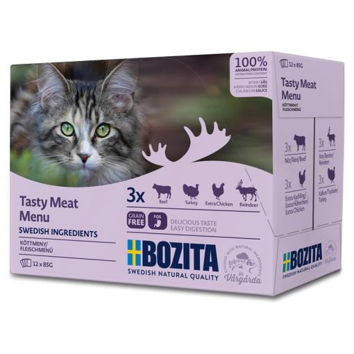 Bozita Cat Frischebeutel Multibox Fleisch-Menü 12 x 85 g