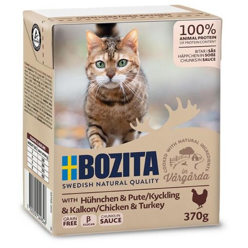 Bozita Häppchen in Sauce mit Hühnchen & Pute 370 g (Menge: 6 je Bestelleinheit)