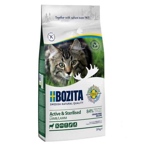 Bozita Active & Sterilised Grain free mit Lamm 10 kg