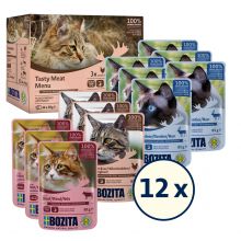 Bozita Tasty Meat Menu H&auml;ppchen in Gelee Multibox 12x85 g