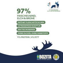 Bozita Purely Paté mit Rind & Elch 370 g (Menge: 6 je Bestelleinheit)