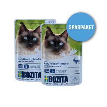 Bozita Häppchen in Sauce mit Rentier 24 x 85 g Sparpaket Bozita Häppchen in Sauce mit Rentier 24 x 85 g Sparpaket