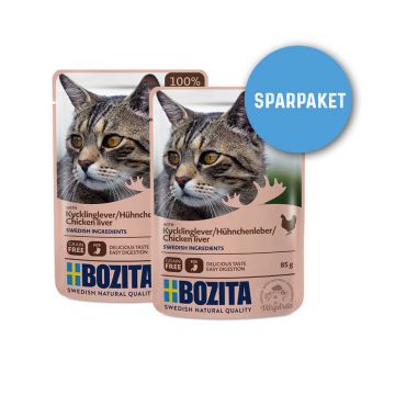 Bozita Frischebeutel Häppchen in Gelee mit Hühnchenleber 24 x 85 g Sparpaket Bozita Frischebeutel Häppchen in Gelee mit Hühnchenleber 24 x 85 g Sparpaket