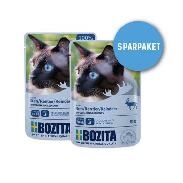 Bozita Frischebeutel Häppchen in Gelee mit Rentier 24 x 85 g Sparpaket Bozita Frischebeutel Häppchen in Gelee mit Rentier 24 x 85 g Sparpaket