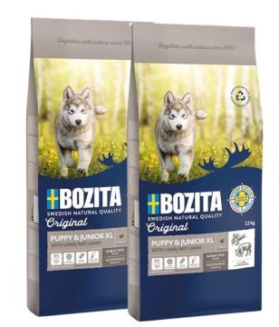 Bozita Original Puppy & Junior mit Lamm XL 2 x 12 kg Sparpaket