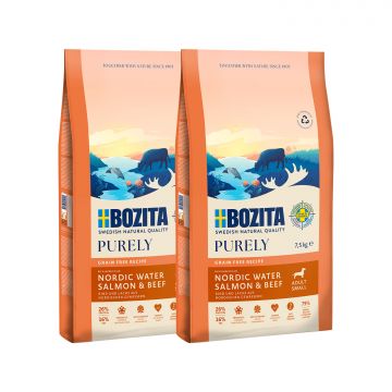 Bozita Purely Adult Small mit Lachs & Rind getreidefrei 2 x 7,5 kg Sparpaket Bozita Purely Adult Small mit Lachs & Rind getreidefrei 2 x 7,5 kg Sparpaket