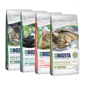 Bozita Probierpaket Katze Trockenfutter 4 x 2 kg Bozita Probierpaket Katze Trockenfutter 4 x 2 kg