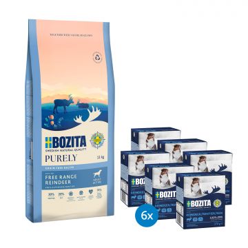 Bozita Purely Mixpaket Active und Happen in Gelee mit Rentier Bozita Purely Mixpaket Active und Happen in Gelee mit Rentier