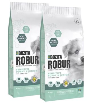 Bozita Robur Sensitive Grain Free Puppy Lamm 2 x 12 kg Sparpaket