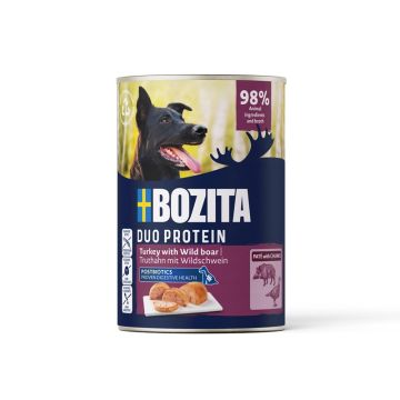 Bozita Dog Dose Pate Pute mit Wildschwein 400g (Menge: 6 je Bestelleinheit) Bozita Dog Dose Pate Pute mit Wildschwein 400g (Menge: 6 je Bestelleinheit)