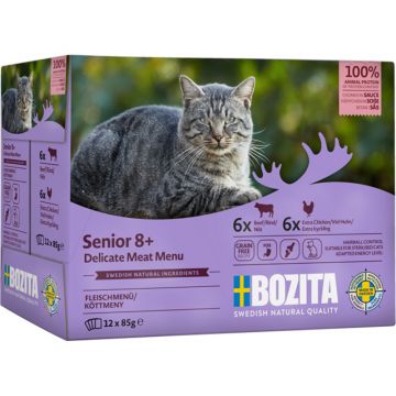 Bozita Senior 8+ Häppchen in Sauce mit Fleisch Multibox 12x85 g Bozita Senior 8+ Häppchen in Sauce mit Fleisch Multibox 12x85 g