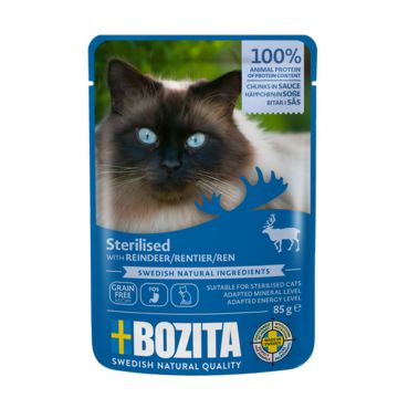 Bozita Sterilised Häppchen in Sauce PB Rentier 85 g (Menge: 12 je Bestelleinheit) Bozita Sterilised Häppchen in Sauce PB Rentier 85 g (Menge: 12 je Bestelleinheit)