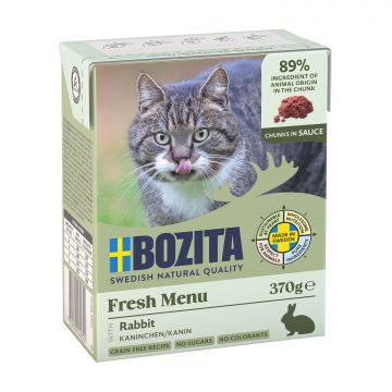 Bozita Häppchen in Sauce mit Kaninchen 370 g (Menge: 6 je Bestelleinheit) Bozita Häppchen in Sauce mit Kaninchen 370 g (Menge: 6 je Bestelleinheit)