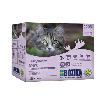 Bozita Häppchen in Sauce Multibox Fleisch 12 x 85g Bozita Häppchen in Sauce Multibox Fleisch 12 x 85g